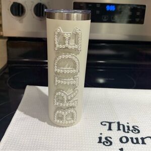 Bride Tumbler with Pearl Accents